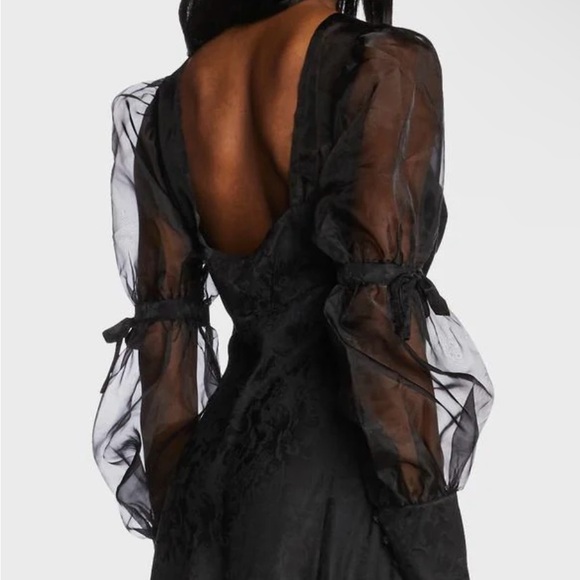 NWT 🍋 For Love & Lemons Gabrielle Puff Sleeve Mini Dress - Picture 4 of 6